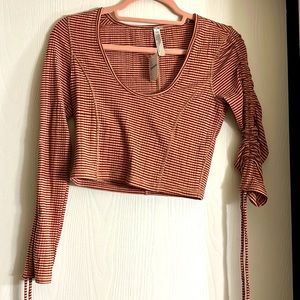 Free people intimately striped workout top